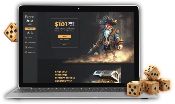 Pacific Spins Casino Canada Desktop